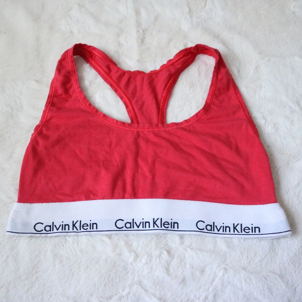 Calvin Klein Red Racerback Bralette